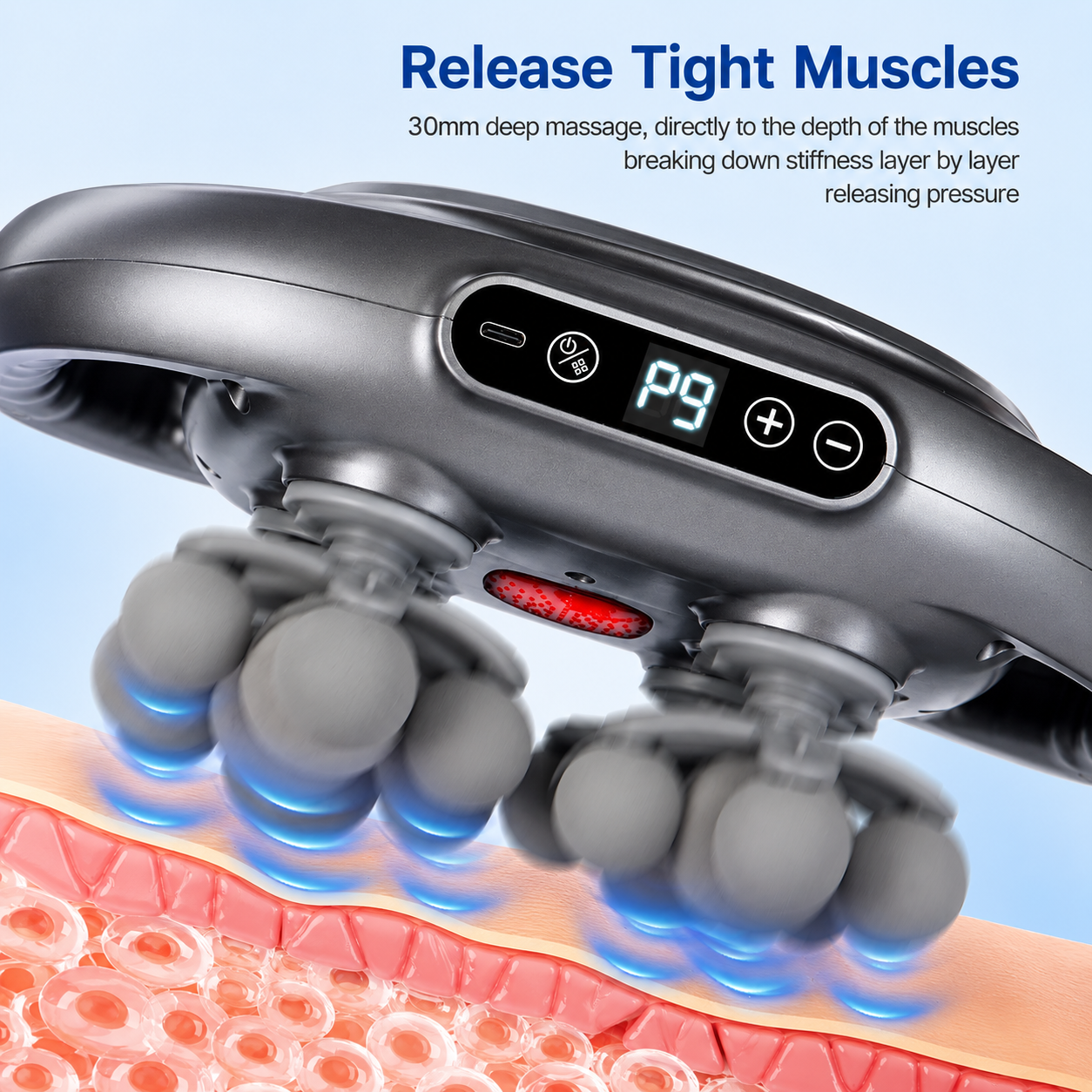 Comfave Deep Tissue Massage Gun - Percussion & Heat Therapy - NEW VERSION 22 HEAD