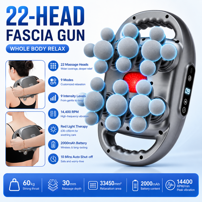 Comfave Deep Tissue Massage Gun - Percussion & Heat Therapy - NEW VERSION 22 HEAD